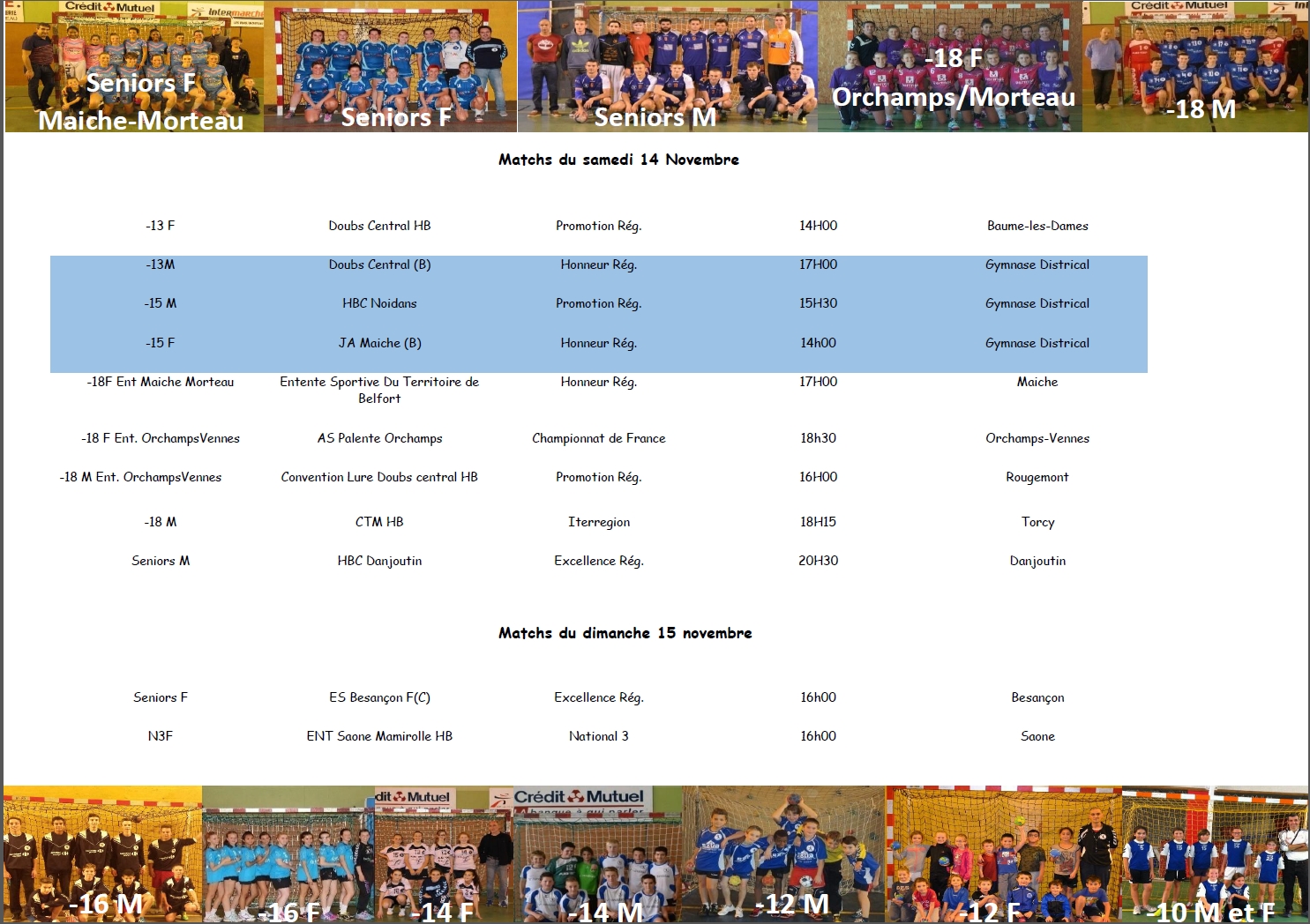 101115 matchs 14 15 novembre 2016