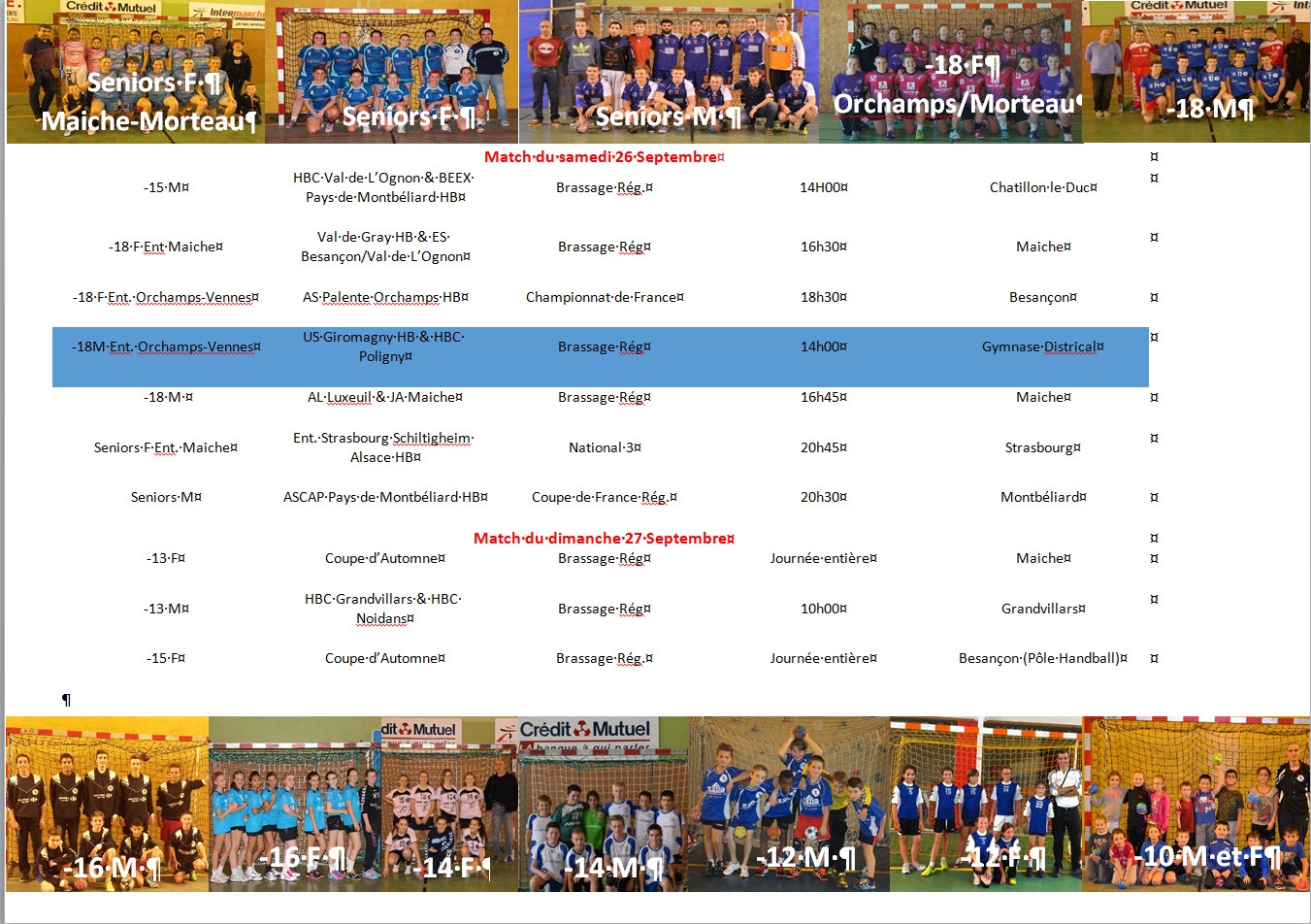 220915 matchs 26et27 sept v2