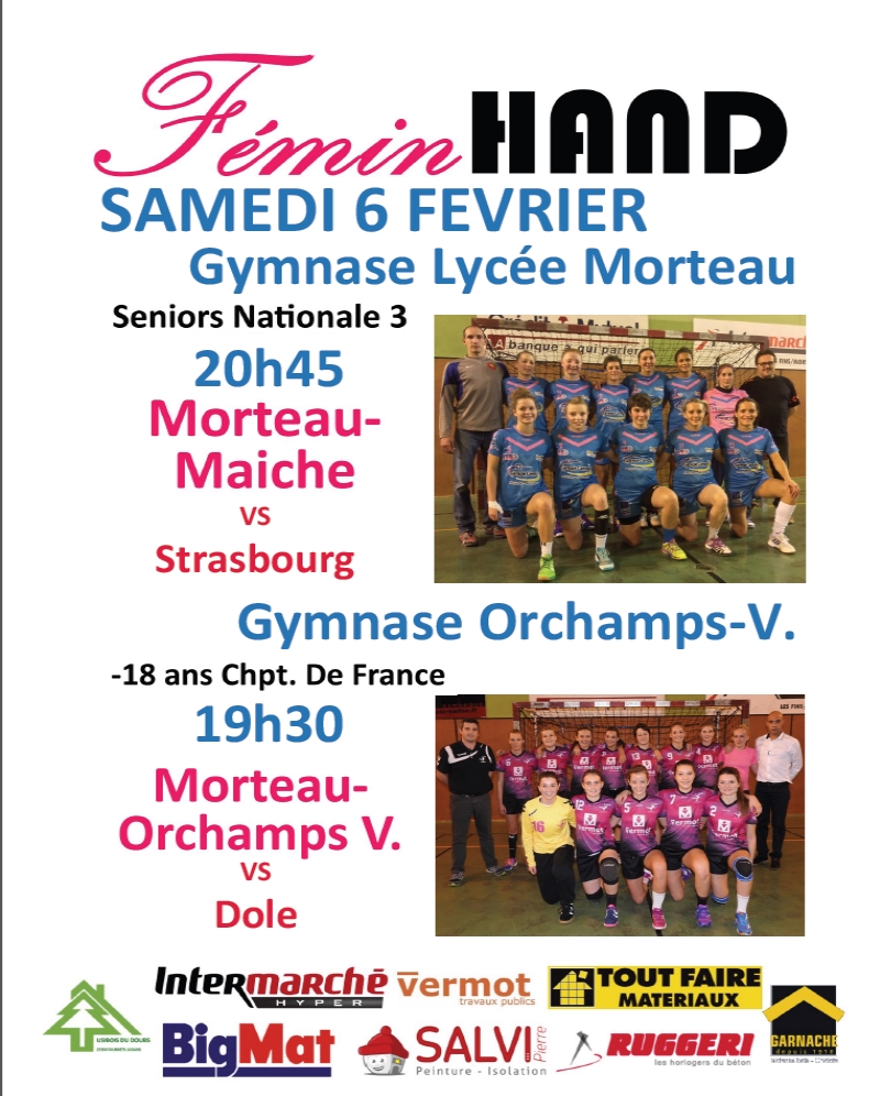 Affiche matchs 060216