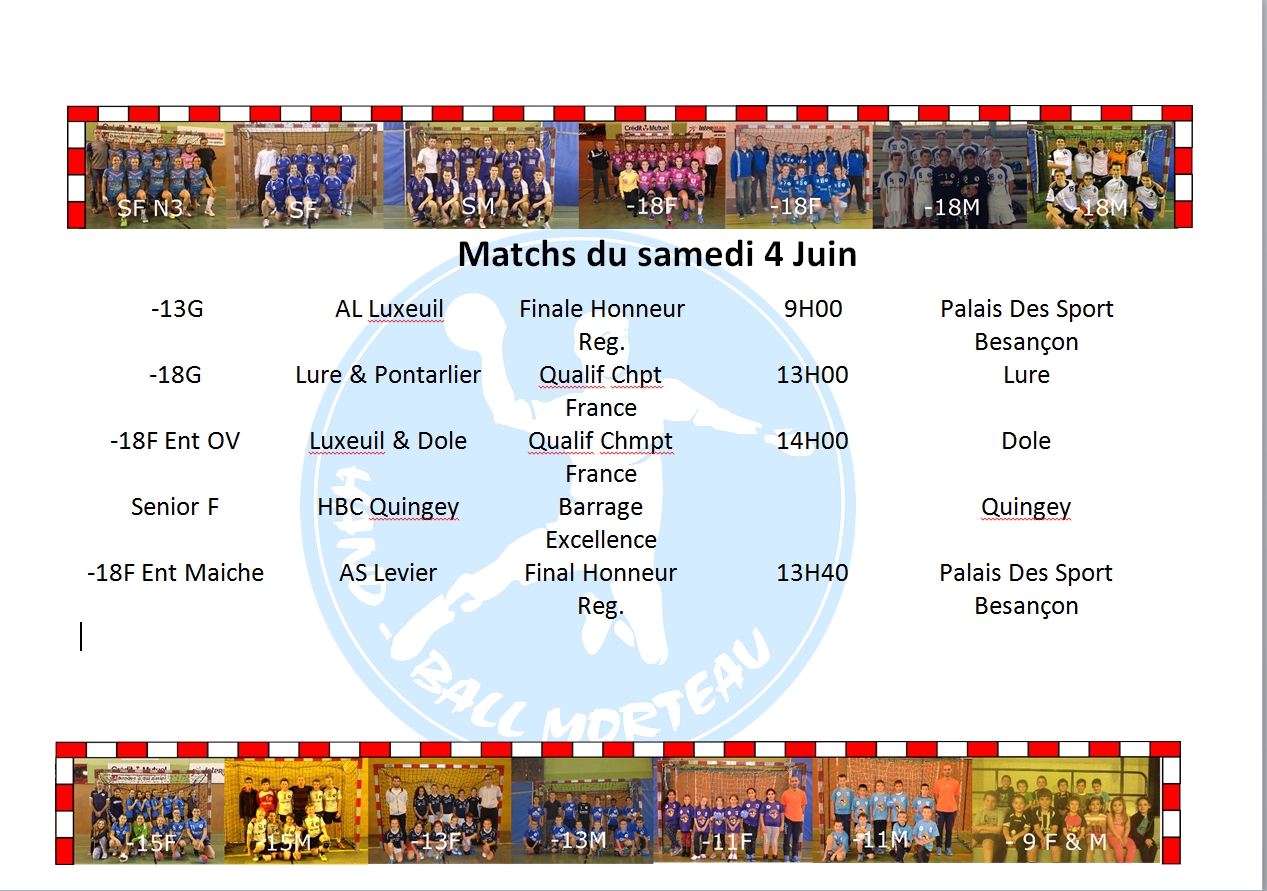 Matchs 4 juin