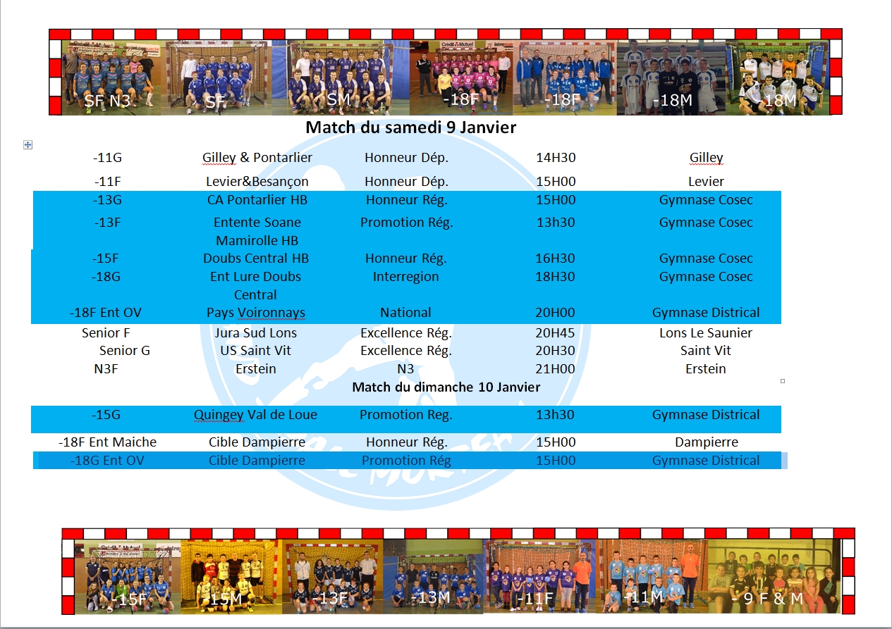 Matchs 9 10 1 16